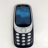 For Nokia 3310 (2G Version) Full housing front face cover middle + back battery door cover with Engl