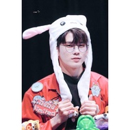 Kpop bunny ears hat, super cute bunny swimming hat