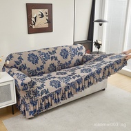 1/2/3/4 Seater Elastic Print Sofa Cover With Skirt Stretch Armchair Couch Covers for Living Room Fur