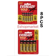EVEREADY Gold Alkaline Battery AA/AAA Battery (4pcs / 8pcs)