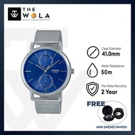 Casio Mens Analog MTP-B310M-2AV Silver Stainless Steel Strap Watch for Men (TWP-01)