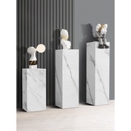Shelf Slate Balcony Decoration Multifunctional Italian Light Luxury Marble Living Room Flower Stand 