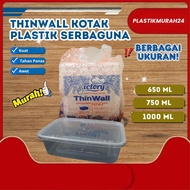 Thinwall 650ml 750ml 1000ml plastic lunch box/ 650ml/ 750ml/ 1000ml/ thinwall plastic/