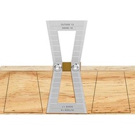 Housolution Dovetail Marker, Stainless Steel Dovetail Jig Guide with Scale, Wood Joints Dovetail Mar