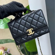 Chanel🖤21K 黑金鏡面盒子包 芯片款✨閑置品有單💖✨