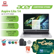 Aspire Lite AL14-31P-C0QH 14 / N100 / 8G DDR5 / 512GB Gen4 SSD / 14" WUXGA IPS Display / WiFi 5 / W11 Intel® Processor