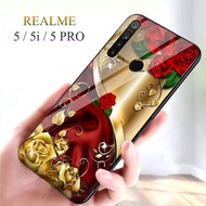HP Softcase Glass Kaca -Realme5 /5i/5 PRO Case Realme5 Mobile Phone Protectivehp /5i/5 PRO- [ A89].