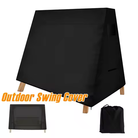 Outdoor Swing Cover Oxford Cloth Waterproof Garden Swing Chair Cover Black Furniture Dust Cover 3 Se