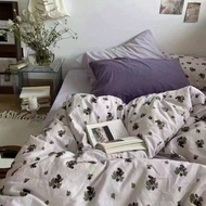 ผ้าปูที่นอนสไตล์ชาติพันธุ์ดอกไม้ย้อนยุคแพ็คเต็มรูปแบบชุดเครื่องนอนสี่