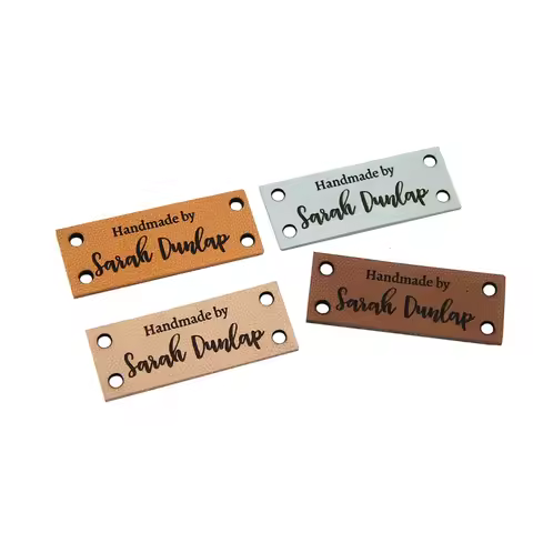 Sewing Tags, Leather Labels, Genuine Leather Knitting Labels, Tags For Handmade, 0.59x1.57 Inches, L