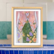 Emerald Hill's Nonya Kebaya - Pink Bunny Nonya Story peranakan Art Print Painting Decor Poster