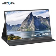 ARZopa 1080P จอภาพแบบพกพา, จอภาพขนาด15.6นิ้วสำหรับแล็ปท็อป Mac SWITCH Xbox โทรศัพท์ PS4 PC USB C รองรับ HDMI