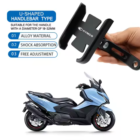 Motorcycle Riding GPS Phone Holder Stand Mount Bracket Aluminum Alloy For KYMCO AK 550 DOWNTOWN X-To