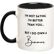 Cawan Bimmer, Pemilik Bimmer, Hadiah Bimmer, Cawan Kopi Bimmer, Cawan Kopi Unik 11 Oz/, Hitam