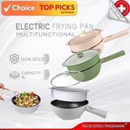 Swiss Thomas Large Capacity Electric Multi-Function Non-Stick Frying Pan, Pot & Steamer 4L