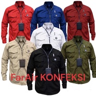 kemeja tactical w tac lengan panjang-maroon