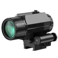Feyachi M38 5X Red Dot Magnifier with Flip to Side Mount Rifle Scope, Focus Adjustment, Windage & El