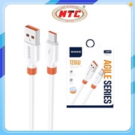 SENDEM M91T USB-A to TypeC 120W fast charging cable, 1M long (White)