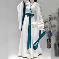 Xiuqiongge Yanran Women's Historical Style Hanfu Dress - Jacquard Fabric with Cross Collar Design
