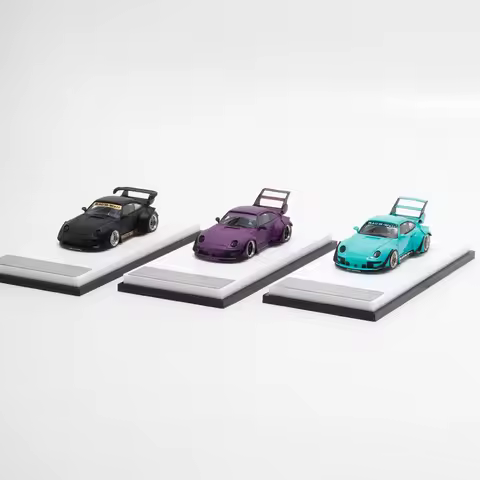 ScaleMini 1:64 RWB 964 911 Widebody RWB 993 Modified Replica Simulation resin car model