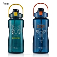 Relax Bottle With Straw 2000ml Tritan Water Bottle