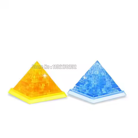 3d World Great Architecture Egypt Pyramid Crystal Puzzle Children Diy Building Puzzle Educational Cr