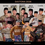 (FREE SAMPIN)NEW DESIGN 2026 EDITION  BAJU MELAYU ELRAH EXCLUSIVE DAYTONA SLIMFIT BROWN (1)