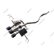Honda Civic FL5 2.0 Type R Matte Carbon Fiber Tip Car Muffler Exhaust Valvetronic Electric Valve On 