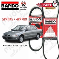 Proton Wira 1.6 Proton Satria Aircon Alternator Belt 5PK1145 4PK780 BANDO - 100% ORIGINAL