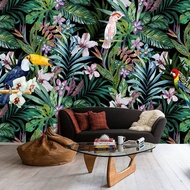 【SA wallpaper】 Wallpaper Stickers With 3D Flower And Bird Patterns, Self-adhesive, For Decorating The Walls Of Homes, Restaurants, Sofas, TVs.