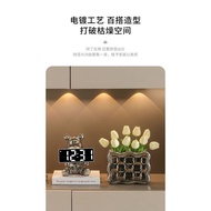 Light Luxury Household Entrance Decoration Key Storage Violent Bear Living Room TV Cabinet Decorations Electronic Clock Display Type