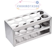 CHIHIRO1X3EE Test Tube Holder, 10 Hole 2 slots Lab Stand Rack, Durable 3 Layer 304 Stainless Steel f