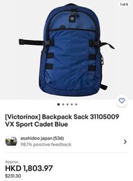 全新 Victorinox 藍色背包