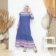 Ankara Dress with Jaipur Motif Pink-Dian Christbiru