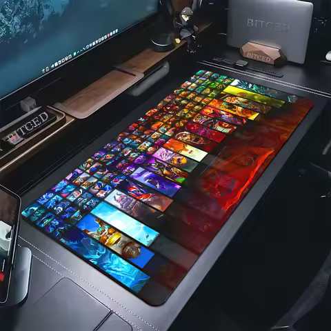 DOTA2 Logo Pattern Mouse Pad Big Gaming Mousepad Waterproof Desk Mat Soft Cloth Surface Non-Slip Rub