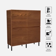 VHIVE Munich 1.2m Storage Cabinet (Walnut Pine 120cm Highboard Big Storage Display Cabinet Customisa
