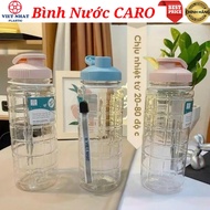 Caro Water Bottle 550ml/750ml/900ml Viet Nhat, Sports Water Bottle with Hanging Handle 0097-8-9