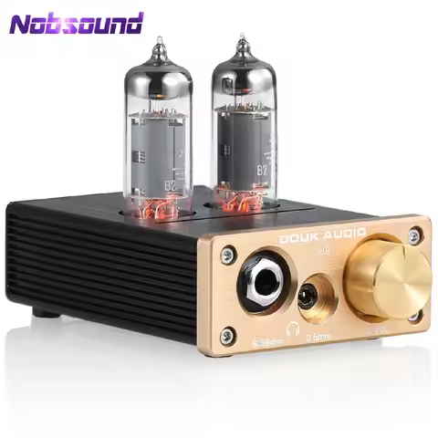 Nobsound U10 Mini Vacuum Tube Preamplifier HiFi Desktop 3.5/6.35mm Headphone Amplifier for Home Spea