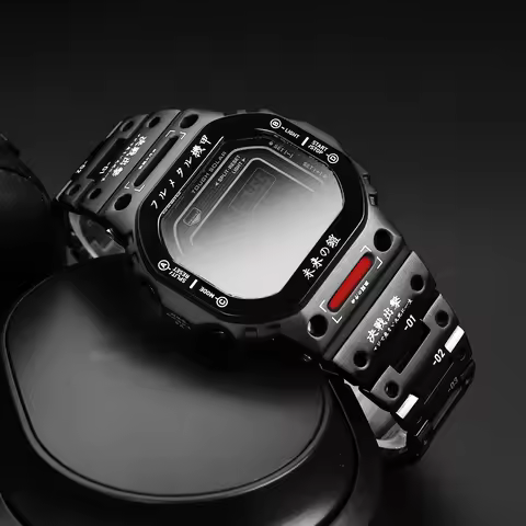 Upgrade Mech Style Robot For Casio DW5600 GMWB5000 GWB5600 Metal Stainless Steel WatchCase Metal Bez