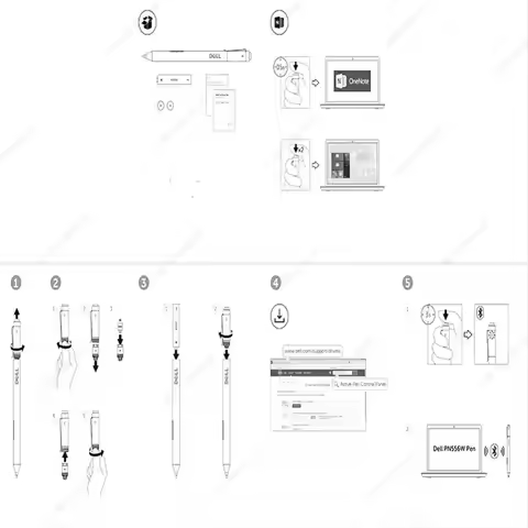 For Dell Active Stylus Pen Bluetooth-Compatible Touch Screen Stylus Pen PN557W for Dell Latitude 530