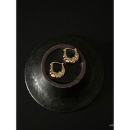 New Small Accessories French Style Korean Women's Metal Earrings2023Wrinkled Elegant Earrings Design