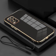 Realme 8i Case Ultra Slim Luxury Square Plating Premium Softcase