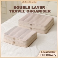 [SG] Double Layer Travel Storage Bag Travel Bag Organiser Waterproof High Quality Nylon Fabric