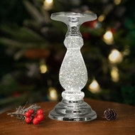 Swirling Candle Holder,LED Light-up Pedestal Candle Holder with On/Off Switch for Bath and Body Work