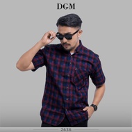KEMEJA DGM Men's Premium Flannel Shirt Men's Flannel Shirt Men's Short Sleeve Flannel Shirt 013 A