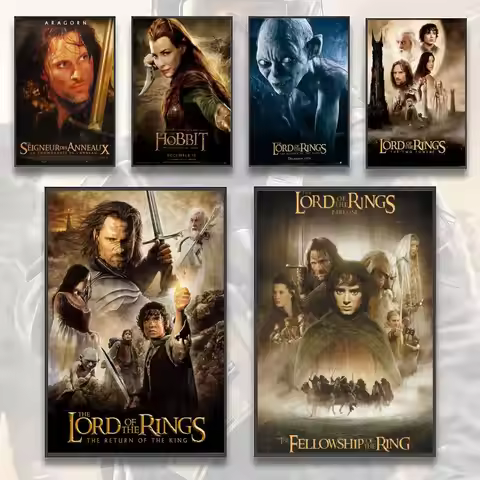 The L-Lord of the Rings decimal Painting Calligraphy HD Canvas Poster living room bedroom bar aesthe