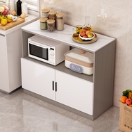Storage Cabinet Solid Wood Rock Board Kitchen Rack Small Appliances Island Cabinet Vegetable Cutting