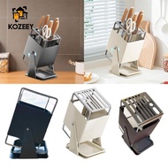 KOZEEY Modern Knife Block Holder with Multiple Grids and Protective Rack for Kitchen Knives Accessor
