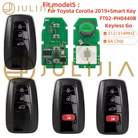JULIJIA For Toyota RAV4 Avalon Smart Key Update Version of FT11-H0410C 312/314MHz 8A Chip Lonsdor FT