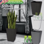 (321) FELTON 2511/2504, Pasu Bunga, Square Height Flower Pot FREE Saucer Mini size, TERMURAH DI SHOP